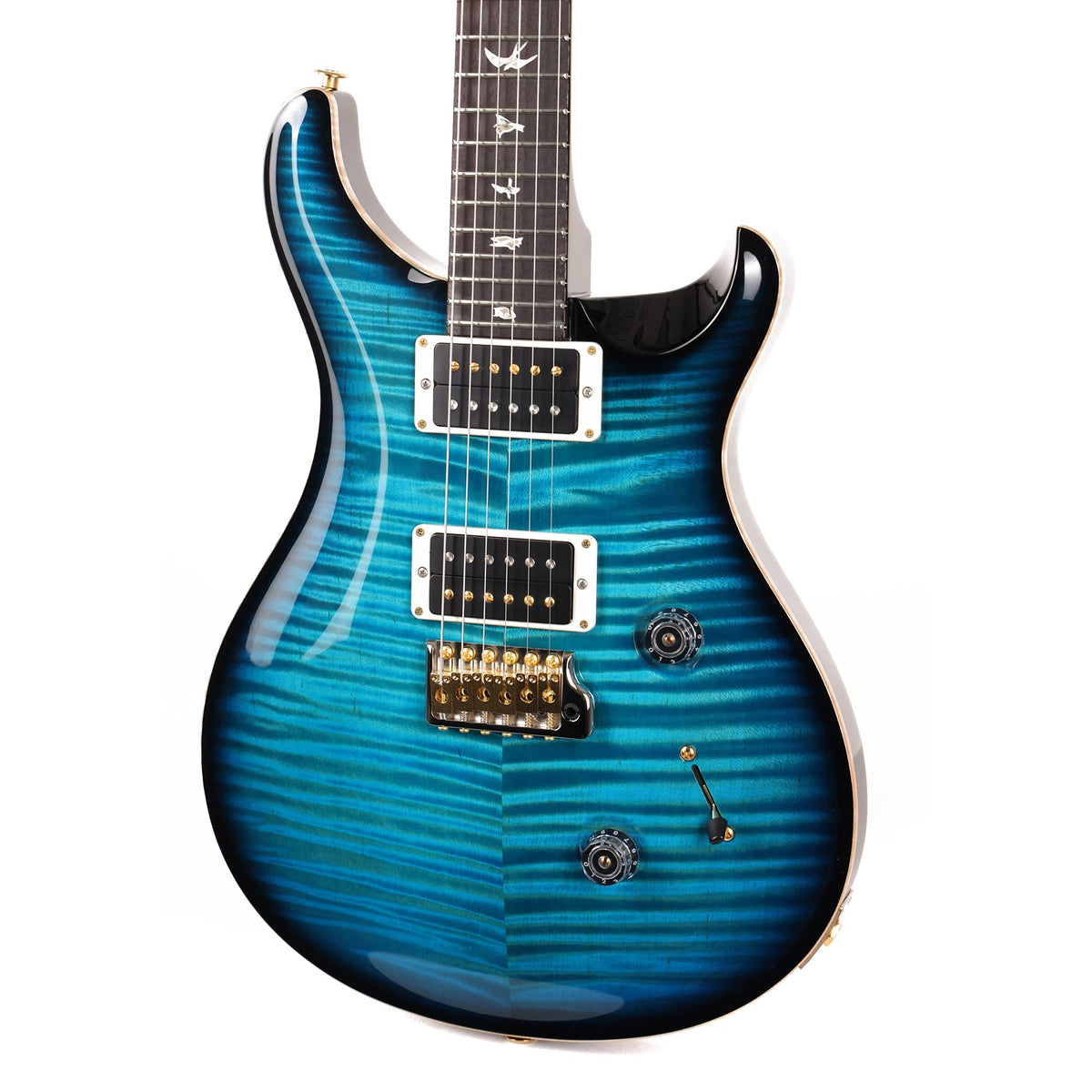 PRS Custom 24 Ten-Top Carroll Blue with Black Burst — 7