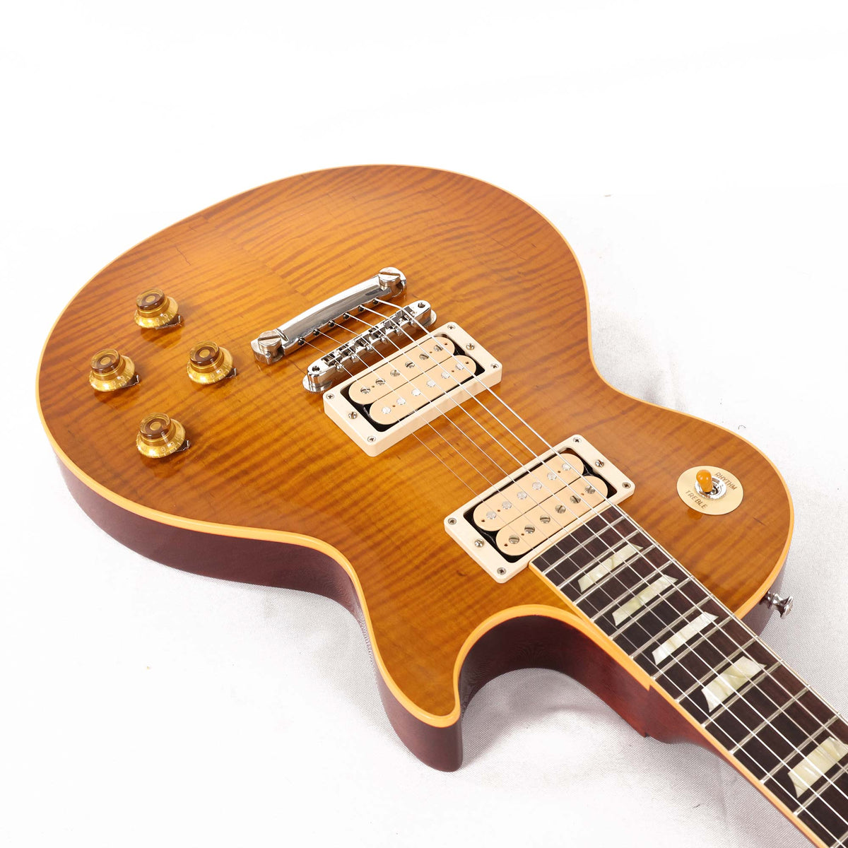 Gibson Custom Shop Chambered 1958 Les Paul Torrefied Top Music Zoo Made 2 Measure VOS Lemon Burst — 7