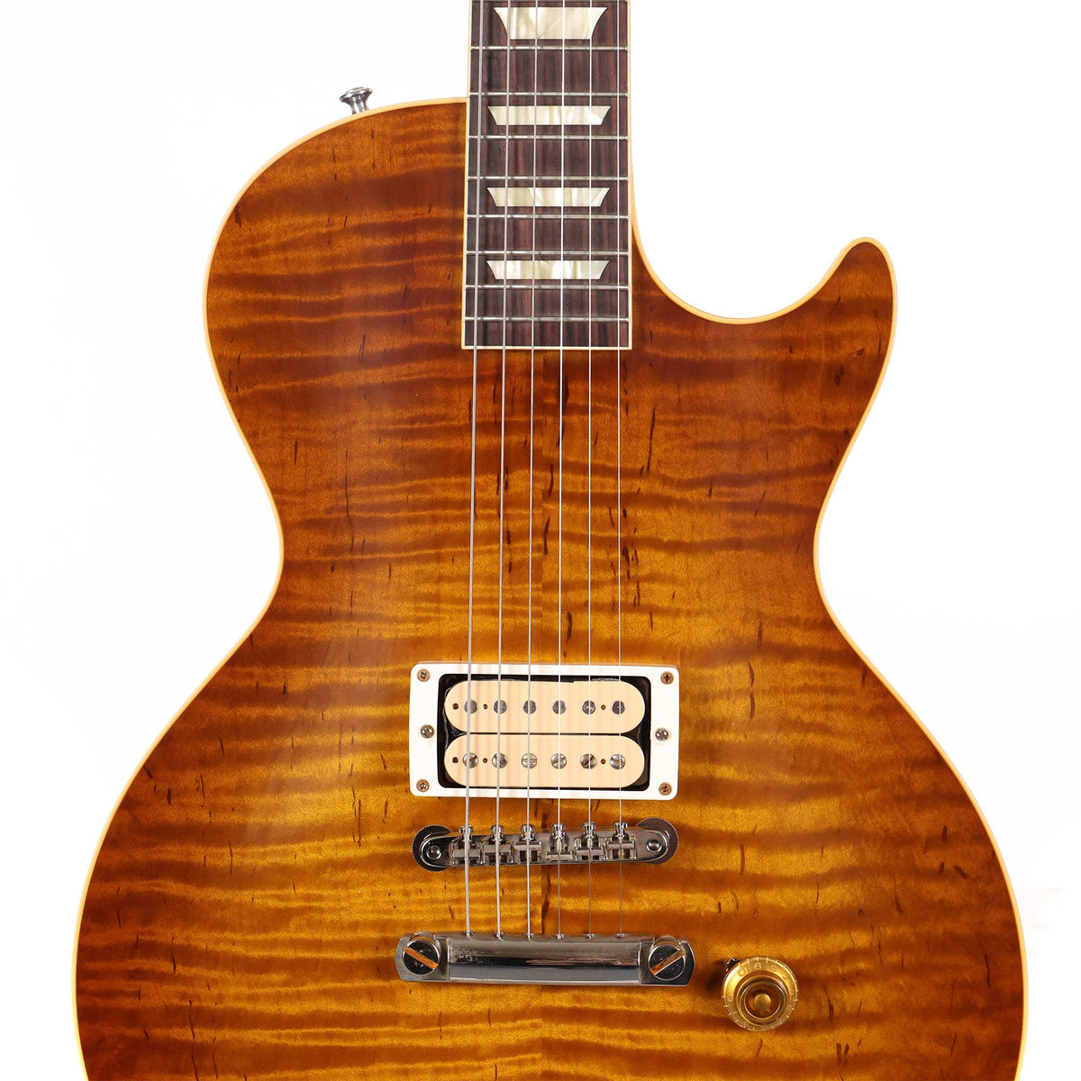 Gibson Custom Shop 1958 Les Paul Chambered Torrefied Top Made 2 Measure Lemon Burst — 4