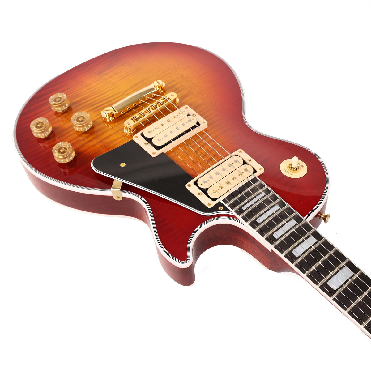 Gibson Custom Shop Les Paul Custom Made 2 Measure Music Zoo Roasted Top Washed Cherry — 7