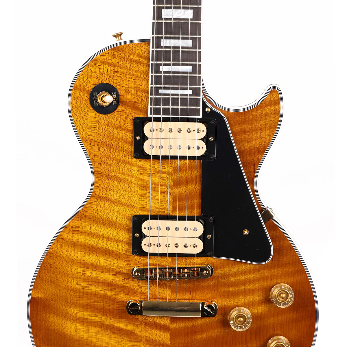 Gibson Custom Shop Les Paul Custom Made 2 Measure Music Zoo Roasted Top Dirty Lemon Fade — 4