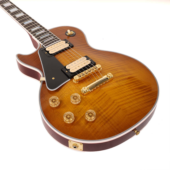 Gibson Custom Shop Les Paul Custom Left-Handed Made 2 Measure Music Zoo Roasted Top Dirty Lemon Fade