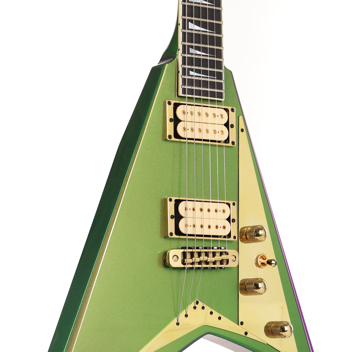 Jackson Custom Shop Rhoads RR-VS Flip Flop Purple and Green — 5