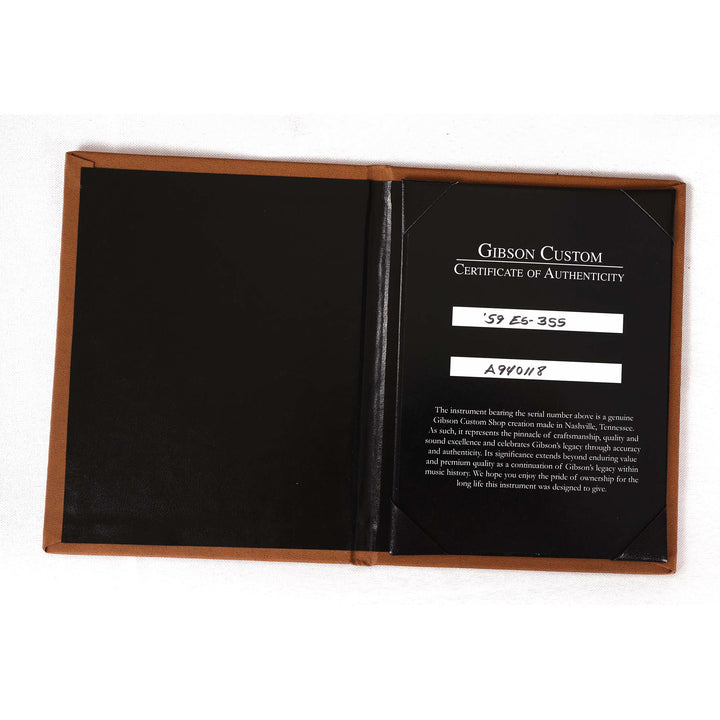 Gibson Custom Shop 1959 ES-355 Reissue Stopbar Guitar VOS Ebony Guitar