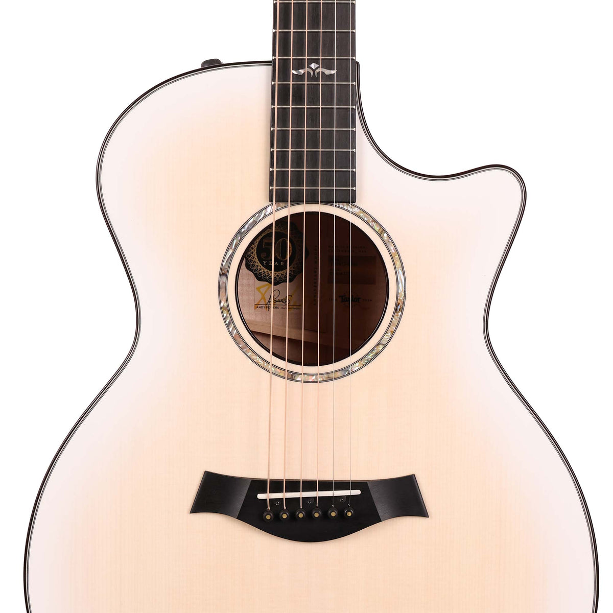 Taylor 50th Anniversary 614ce LTD Acoustic-Electric Transparent White Edgeburst — 4