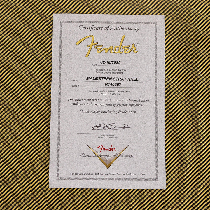 Fender Custom Shop Yngwie Malmsteen Signature Stratocaster Neo Relic Vintage White Music Zoo Exclusive