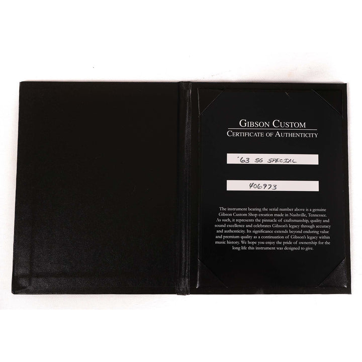 Gibson Custom Shop 1963 SG Special Reissue Made 2 Measure VOS Frost Blue