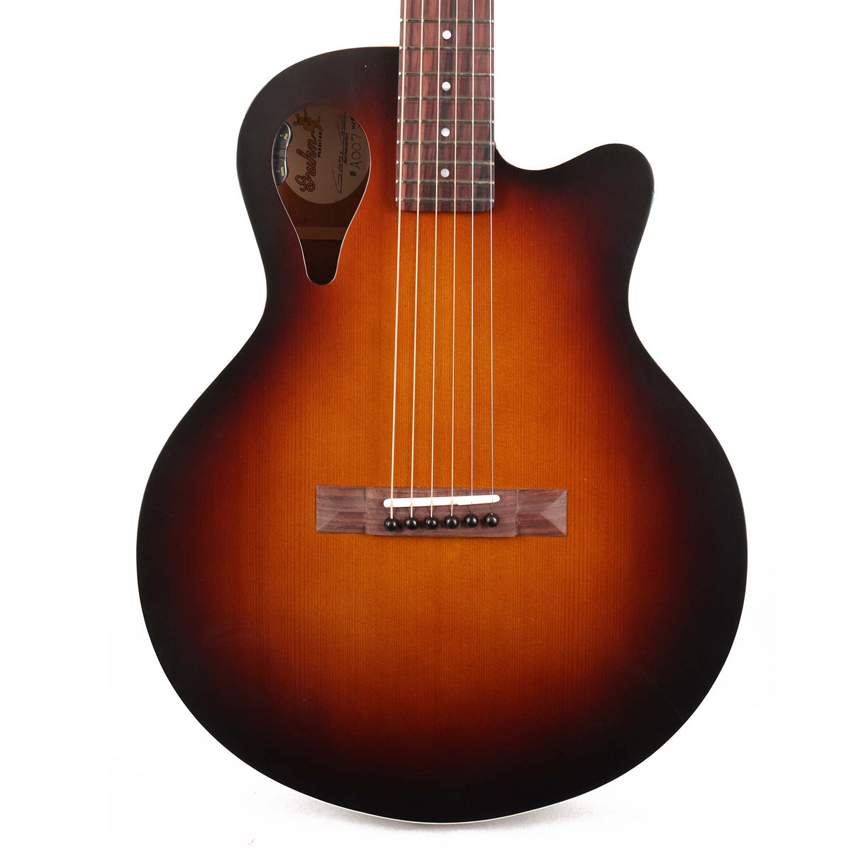 Gruhn Versitar Sitka Western Red Cedar and Mahogany Acoustic-Electric Sunburst — 1