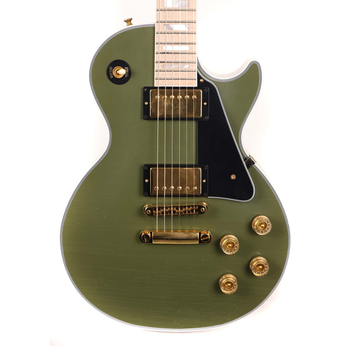 Gibson Custom Shop Les Paul Custom Made 2 Measure Olive Drab Maple Neck Murphy Lab Light Aged — 1