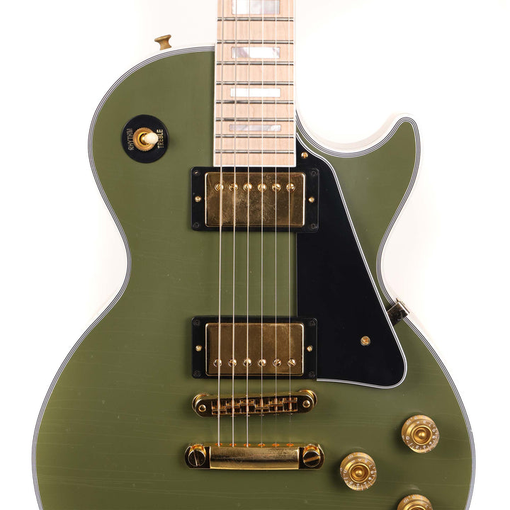 Gibson Custom Shop Les Paul Custom Made 2 Measure Olive Drab Maple Neck Murphy Lab Light Aged