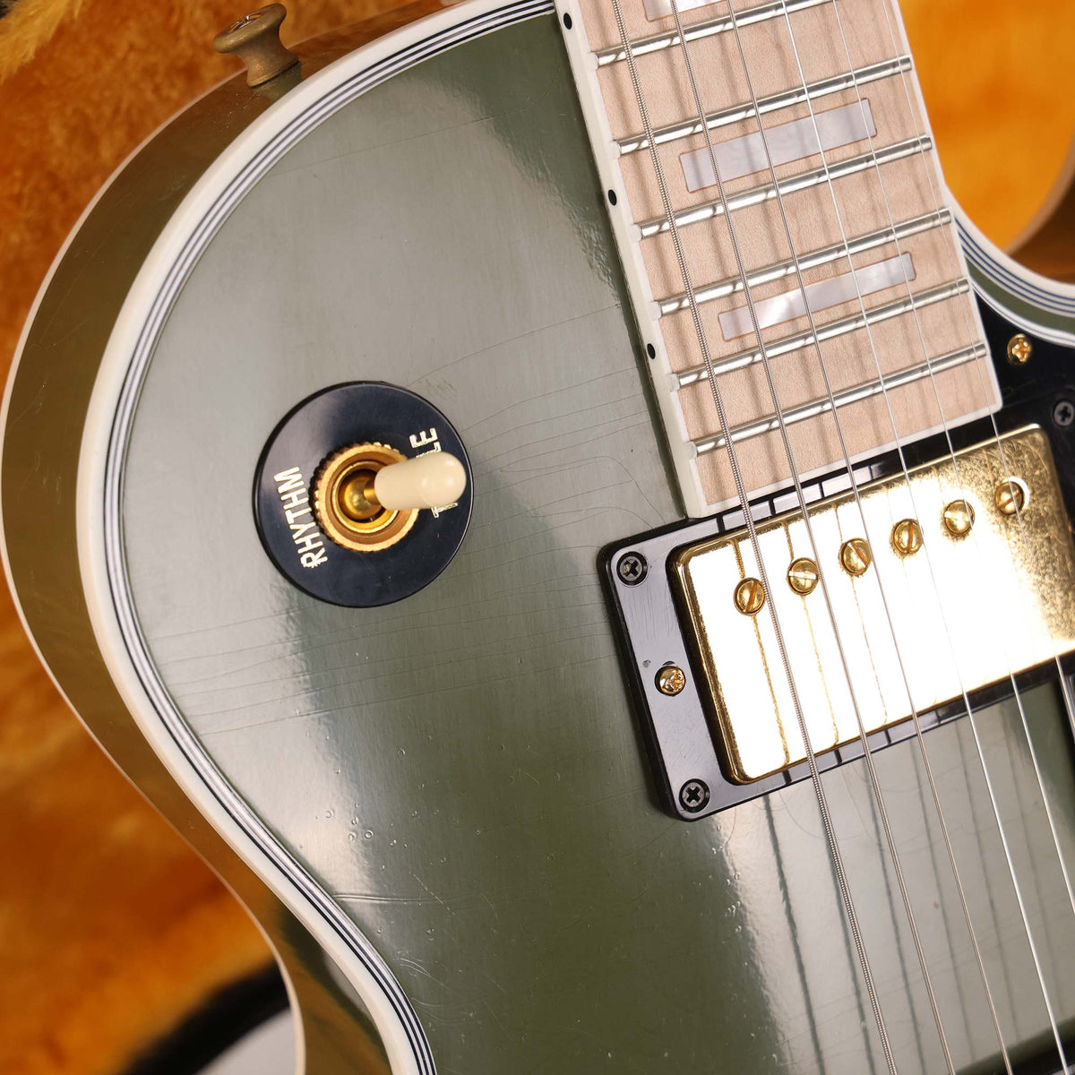 Gibson Custom Shop Les Paul Custom Made 2 Measure Olive Drab Maple Neck Murphy Lab Light Aged — 6