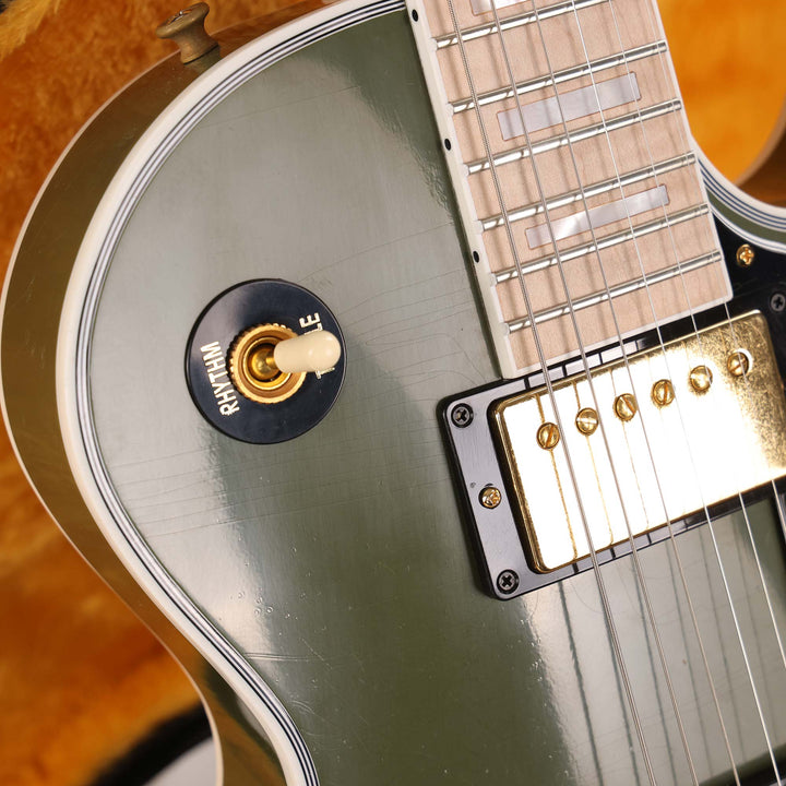 Gibson Custom Shop Les Paul Custom Made 2 Measure Olive Drab Maple Neck Murphy Lab Light Aged