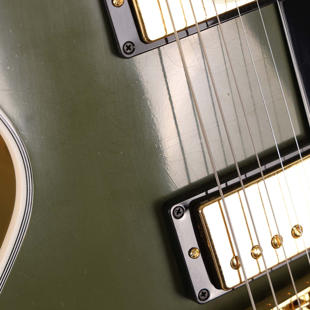 Gibson Custom Shop Les Paul Custom Made 2 Measure Olive Drab Maple Neck Murphy Lab Light Aged — 7