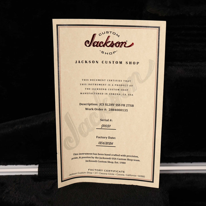 Jackson Custom Shop SL2H-V SSS Soloist 2-Tone Sunburst Music Zoo Exclusive