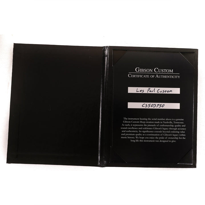 Gibson Custom Shop M2M Les Paul Custom Alpine White with Ebony Sides and Stinger