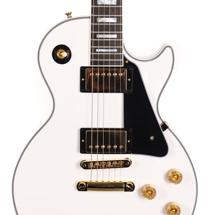 Gibson Custom Shop M2M Les Paul Custom Alpine White with Ebony Sides and Stinger