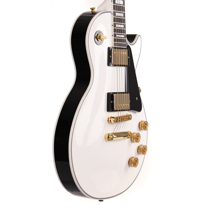 Gibson Custom Shop M2M Les Paul Custom Alpine White with Ebony Sides and Stinger