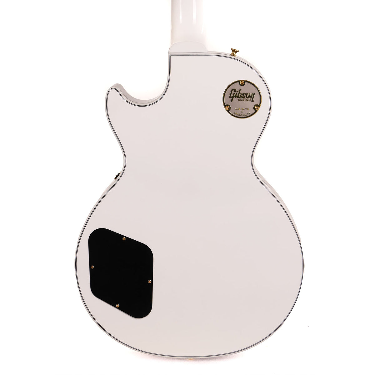 Gibson Custom Shop M2M Les Paul Custom Alpine White with Ebony Sides and Stinger — 6