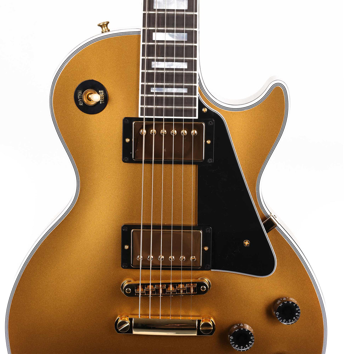 Gibson Custom Shop Les Paul Custom Made 2 Measure 2-Tone Tuxedo Gold and Ebony — 4