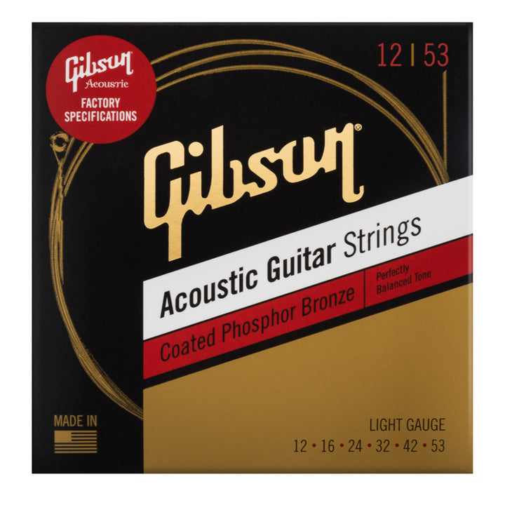 Coated Phosphor Bronze Acoustic Guitar Strings 12-53