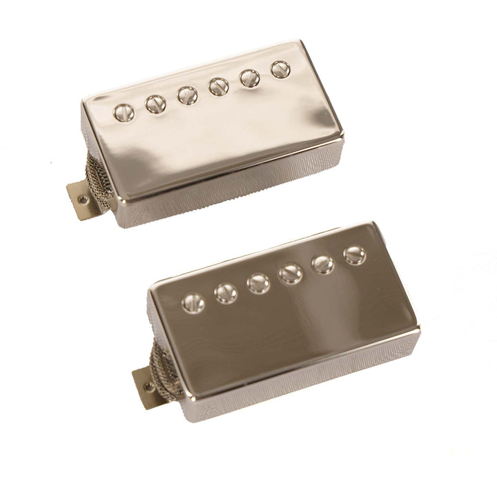 OX4 SH Semi-Hollowbody Humbuckers Nickel Covers over Bone Bobbins