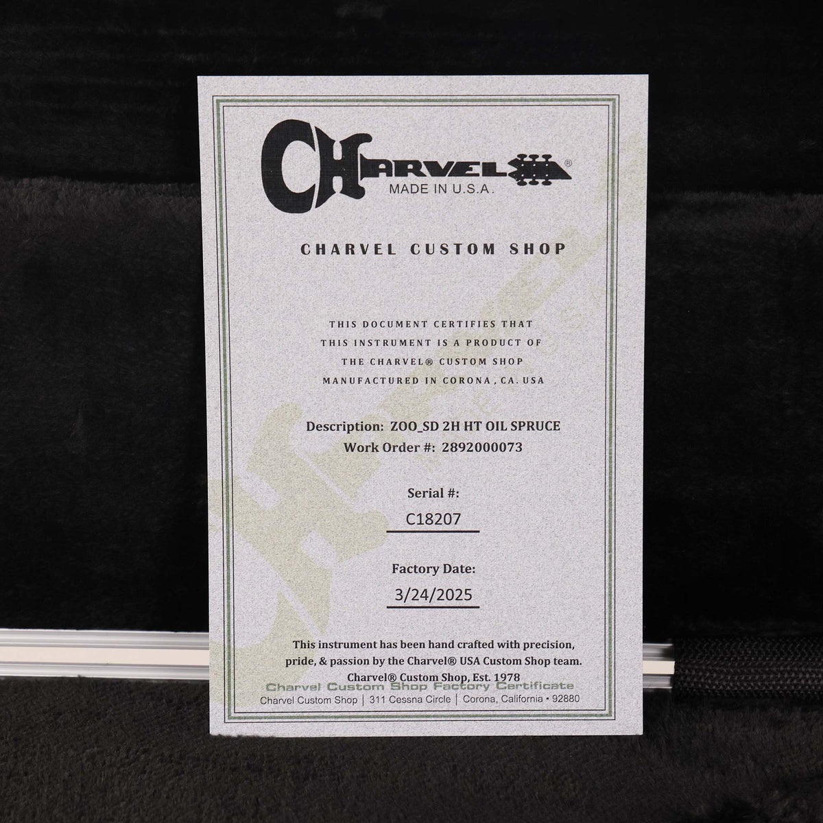 Charvel Custom Shop San Dimas Spruce Body Natural Finish — 8