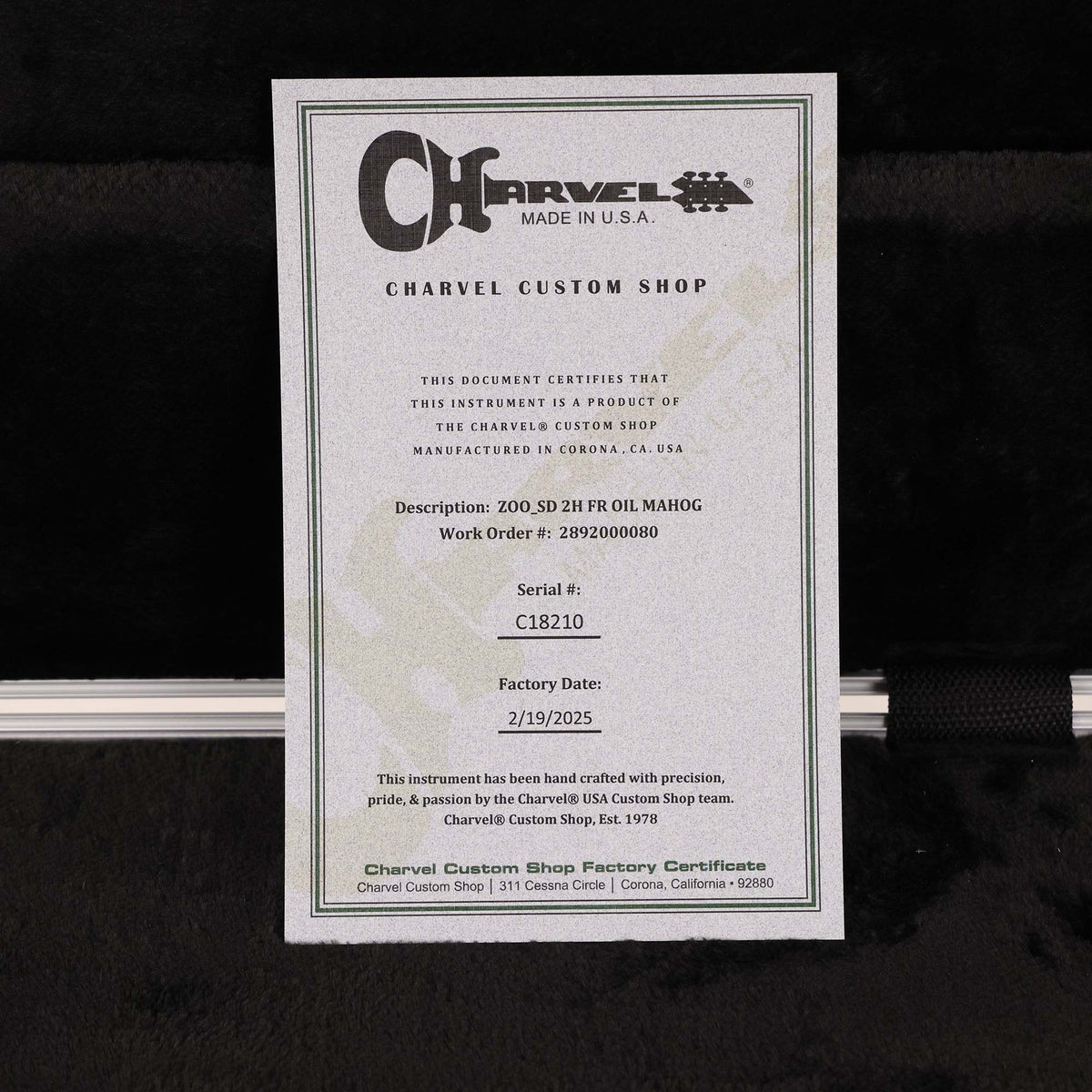 Charvel Custom Shop San Dimas Floyd Rose Mahogany Natural Oil Finish — 8