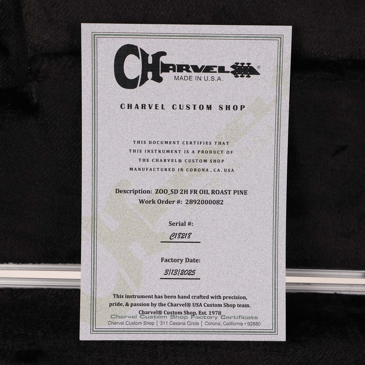Charvel Custom Shop San Dimas Roasted Pine Natural Oil Finish — 8