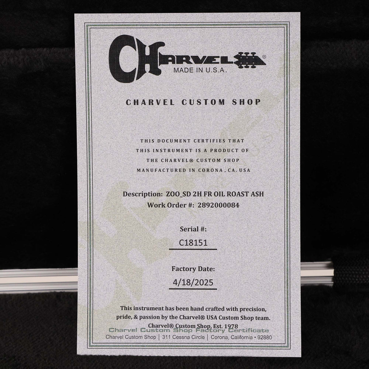 Charvel Custom Shop San Dimas Roasted Ash Natural Oil — 8