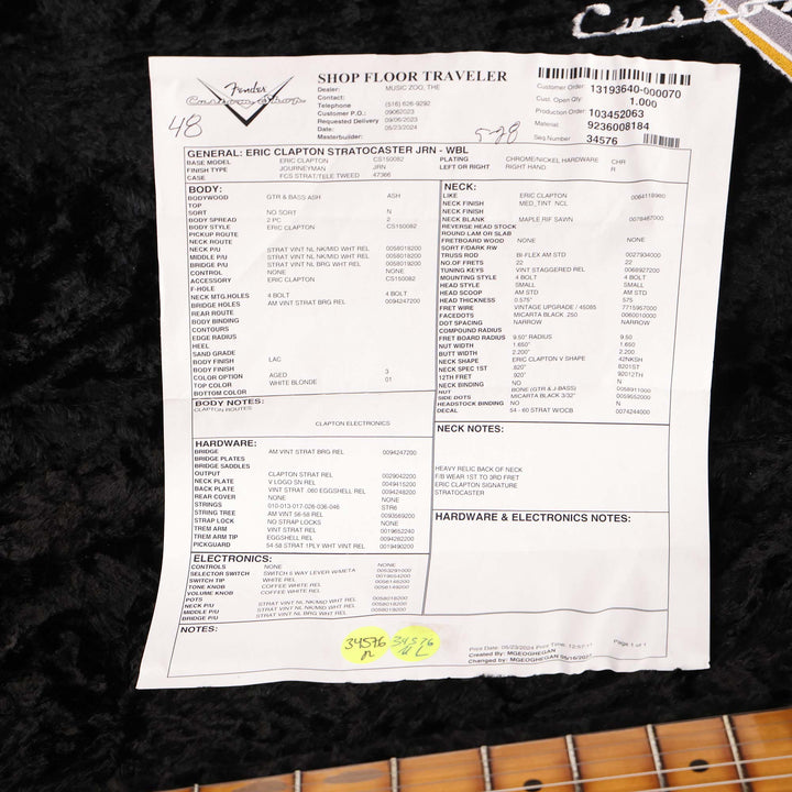 Fender Custom Shop Eric Clapton Stratocaster Journeyman Relic White Blonde