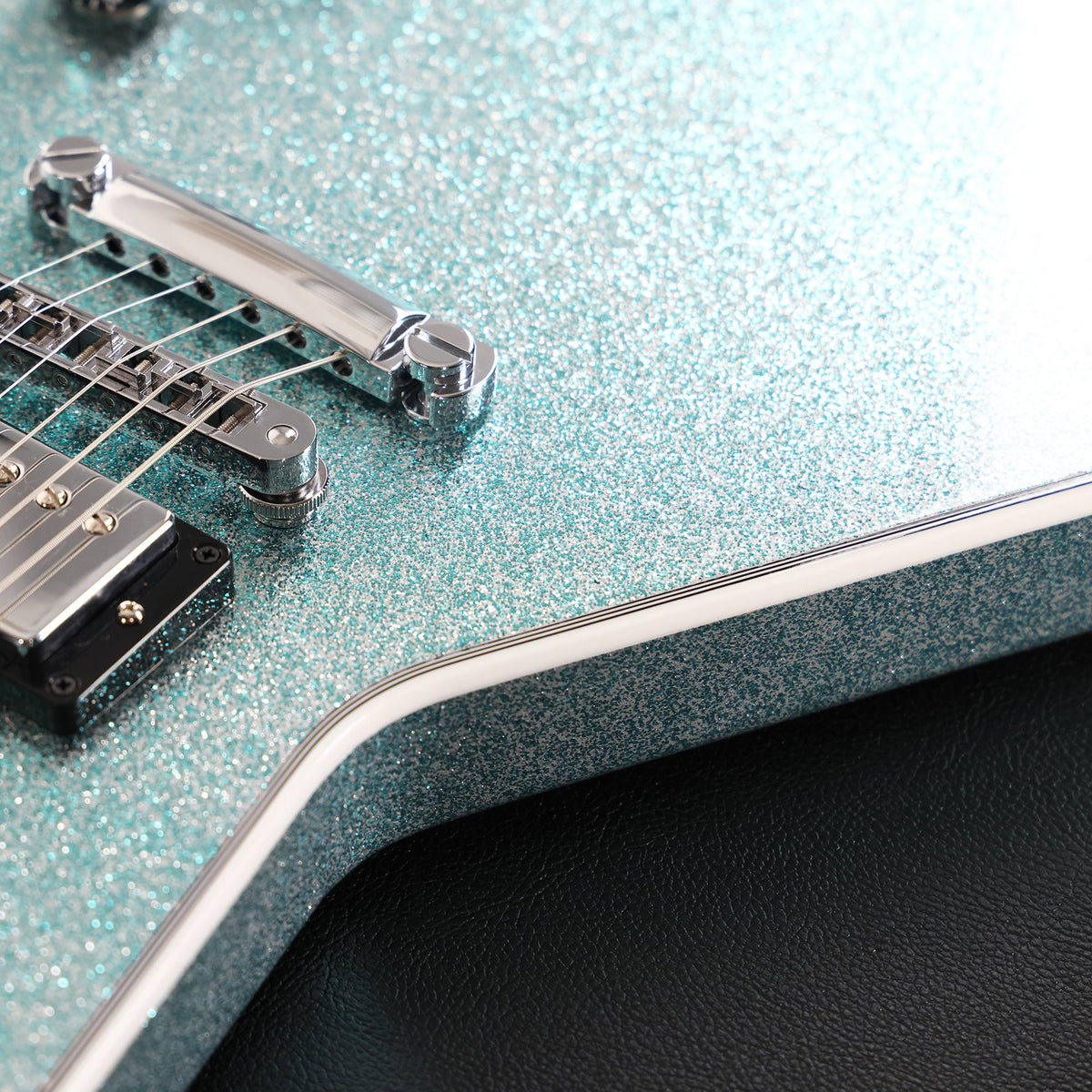 Gibson Custom Shop Explorer Custom Made 2 Measure Glacier Blue Sparkle Used — 6
