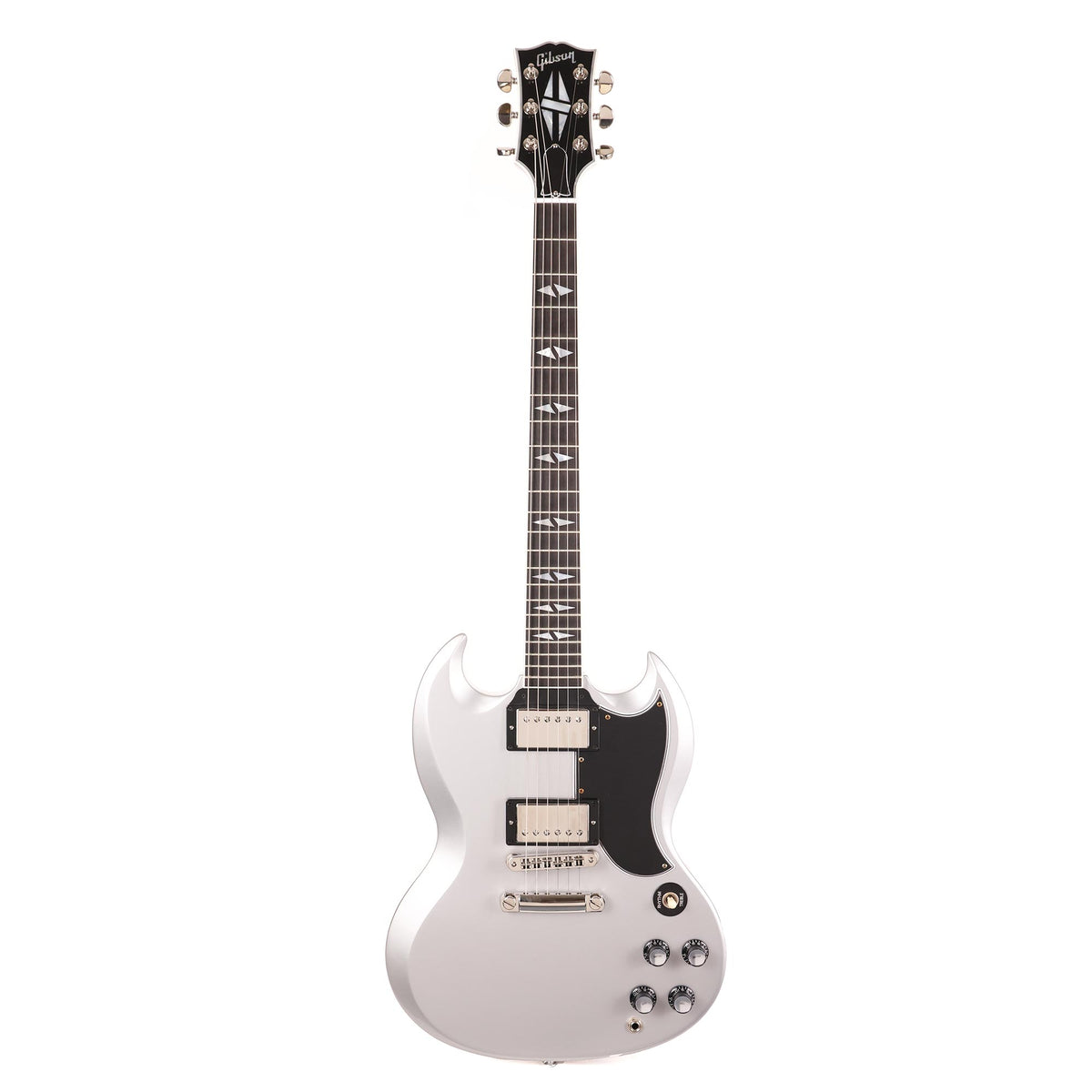 Gibson Custom Shop SG Custom Made 2 Measure Silver Metallic with Split Diamonds — 2