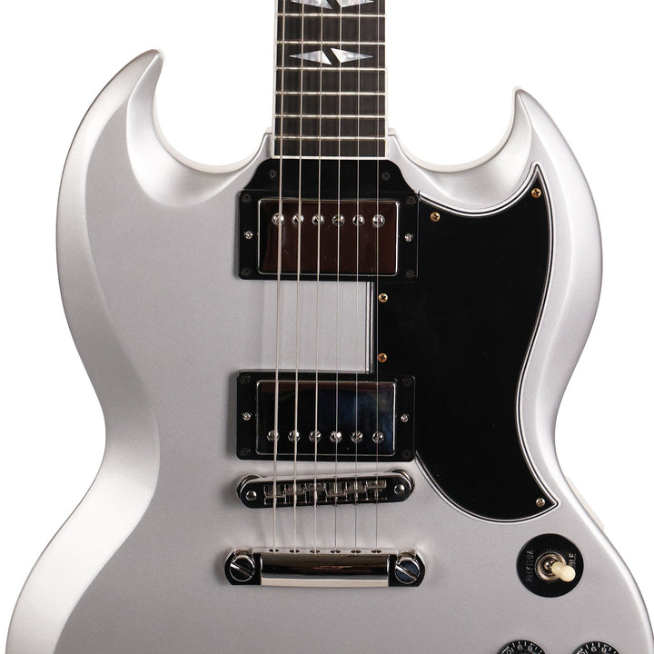 Gibson Custom Shop SG Custom Made 2 Measure Silver Metallic with Split Diamonds