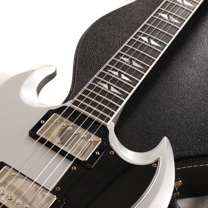 Gibson Custom Shop SG Custom Made 2 Measure Silver Metallic with Split Diamonds