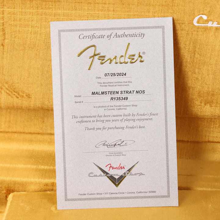 Fender Custom Shop Yngwie Malmsteen Stratocaster NOS Vintage White