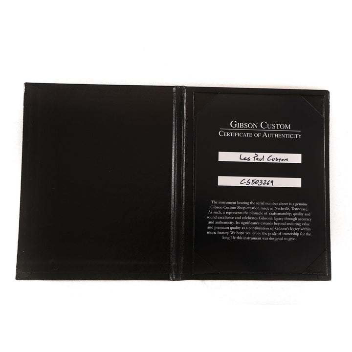 Gibson Custom Shop Les Paul Custom Made 2 Measure Black and White Polka Dots