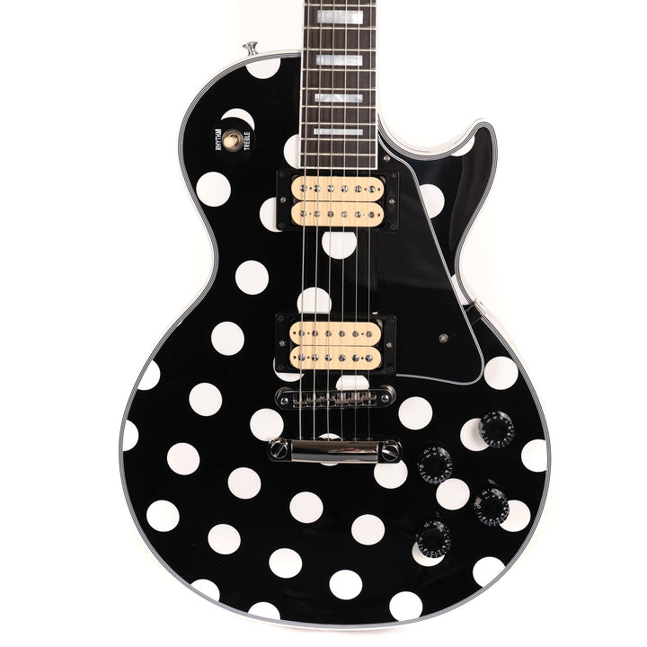 Gibson Custom Shop Les Paul Custom Made 2 Measure Black and White Polka Dots