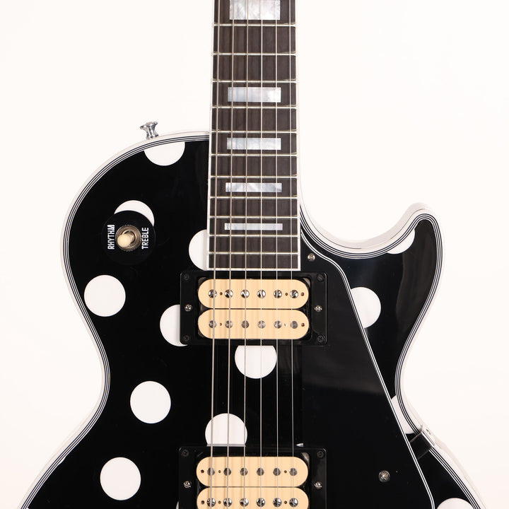 Gibson Custom Shop Les Paul Custom Made 2 Measure Black and White Polka Dots