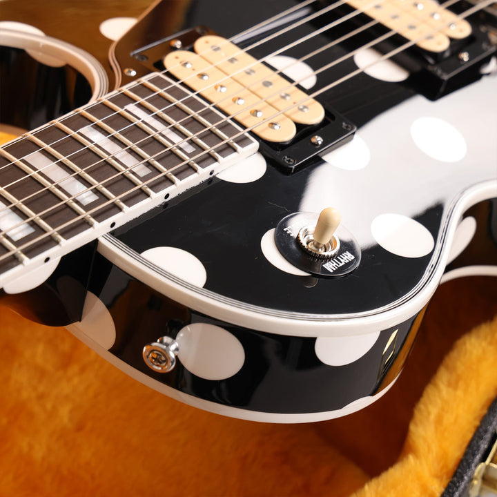 Gibson Custom Shop Les Paul Custom Made 2 Measure Black and White Polka Dots