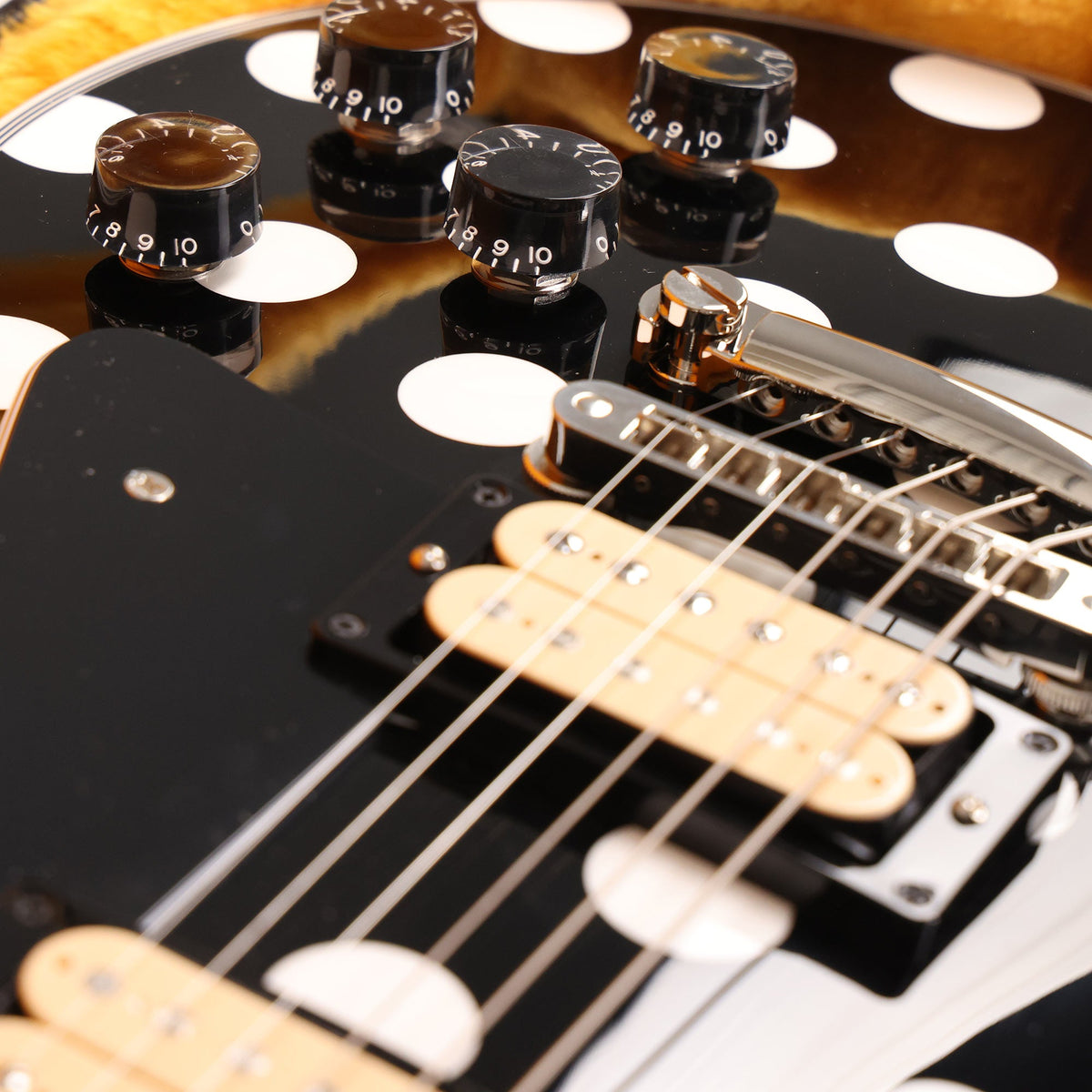 Gibson Custom Shop Les Paul Custom Made 2 Measure Black and White Polka Dots — 9