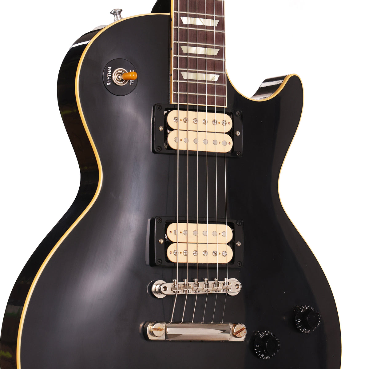 Gibson Custom Shop 1957 Les Paul Standard Made 2 Measure VOS Ebony with Double Classic Whites — 5