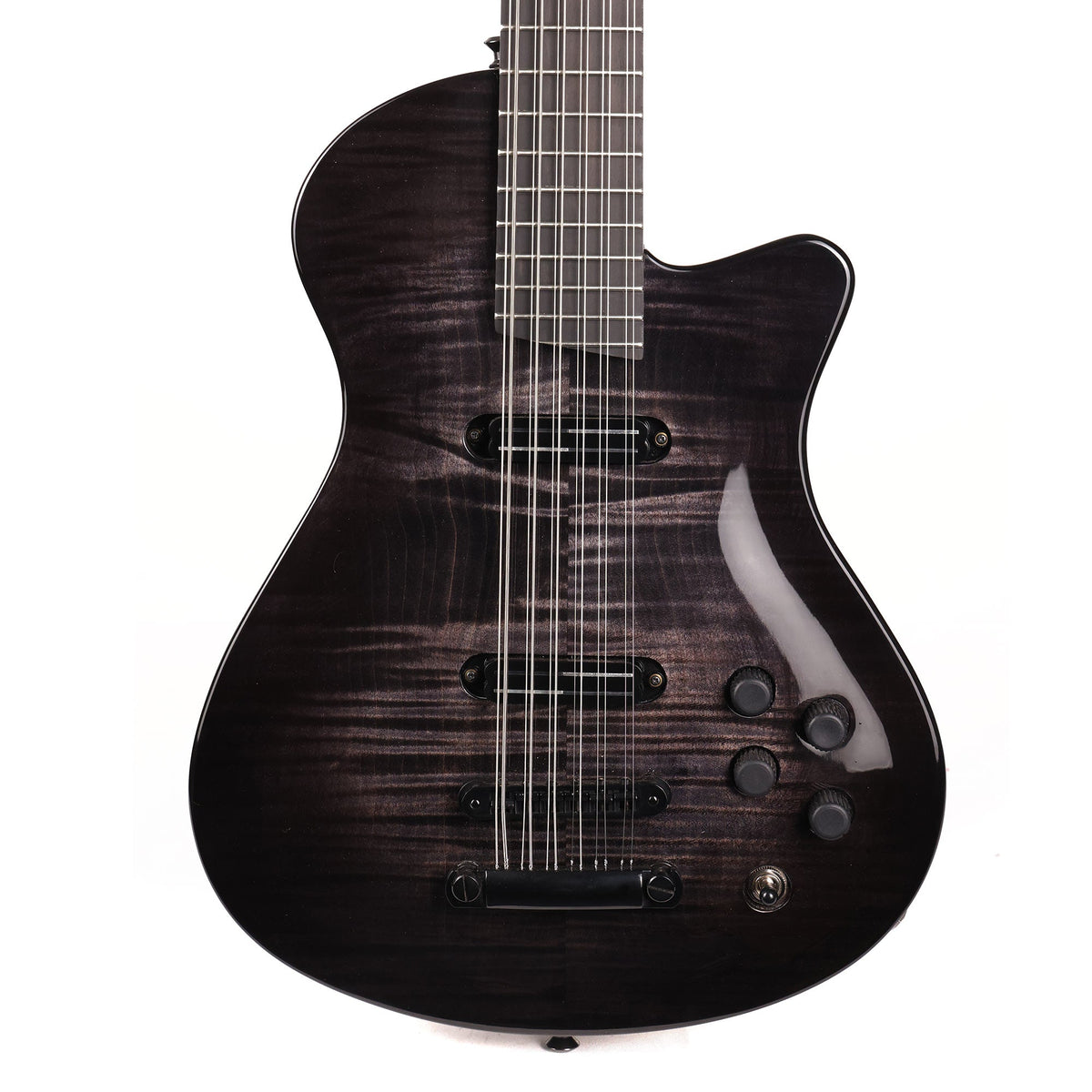 Veillette Swift Series 12-String Baritone Guitar Transparent Black — 1