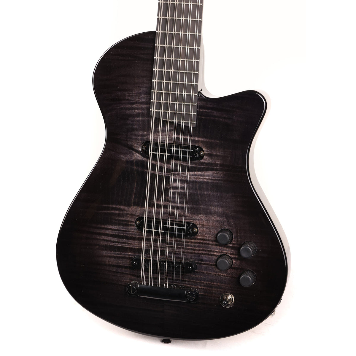 Veillette Swift Series 12-String Baritone Guitar Transparent Black — 5