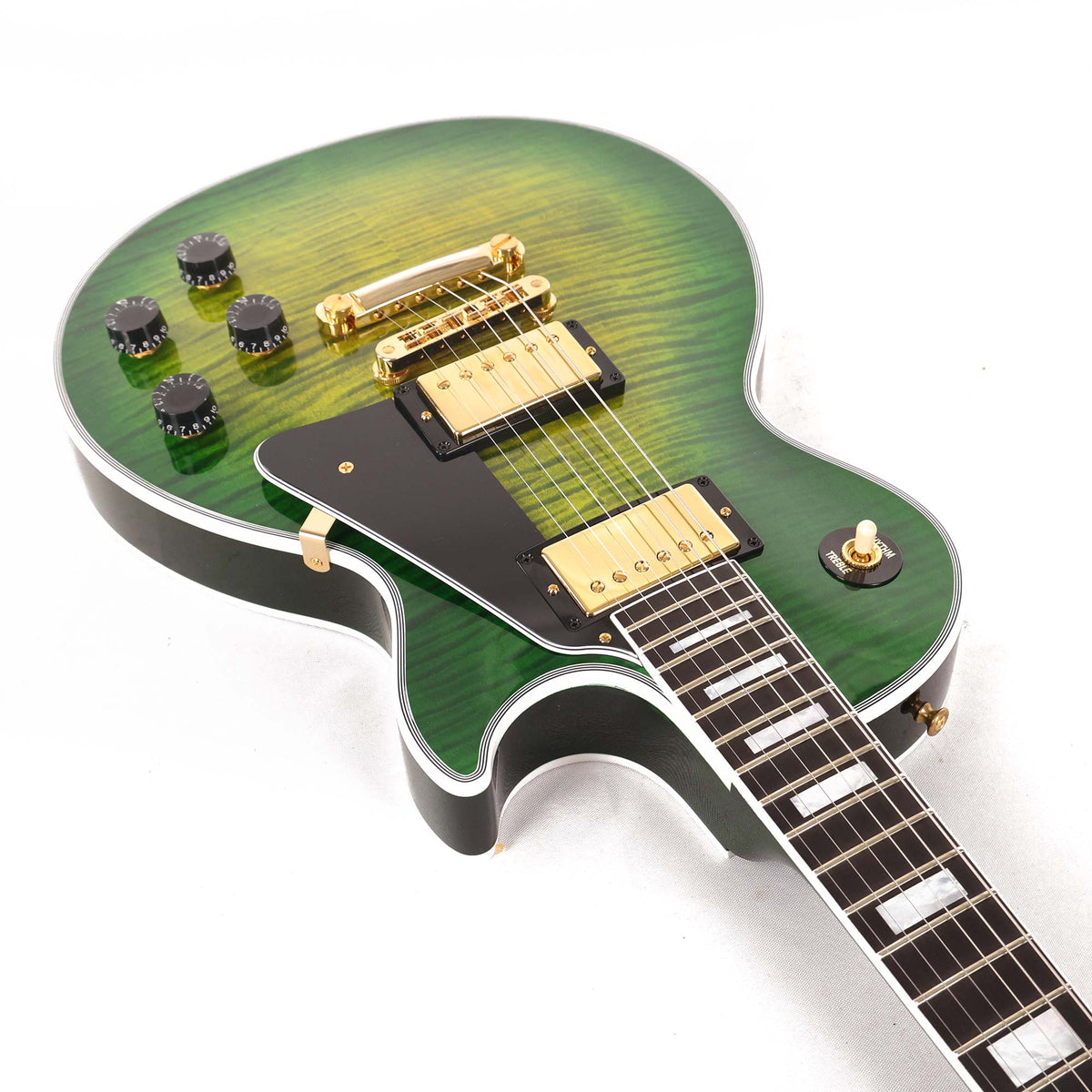 Gibson Custom Shop Les Paul Custom Made 2 Measure Iguana Burst Gloss — 7