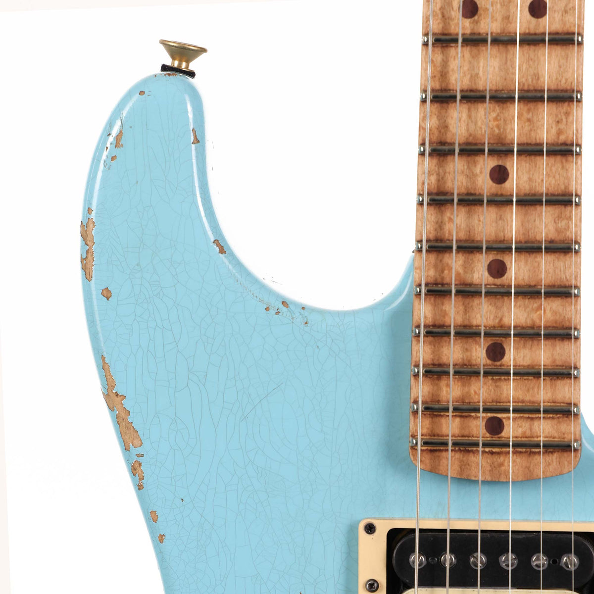 Charvel Custom Shop San Dimas Nitro Aged Music Zoo Exclusive Daphne Blue — 5