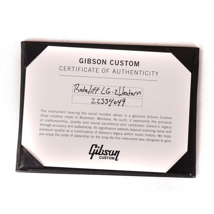 Gibson Nathaniel Rateliff LG-2 Western Acoustic-Electric Left-Handed Vintage Sunburst