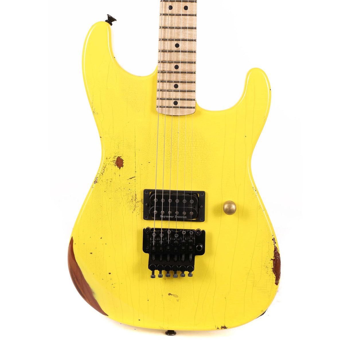 Charvel Custom Shop San Dimas Nitro Aged Music Zoo Exclusive Graffiti Yellow — 1