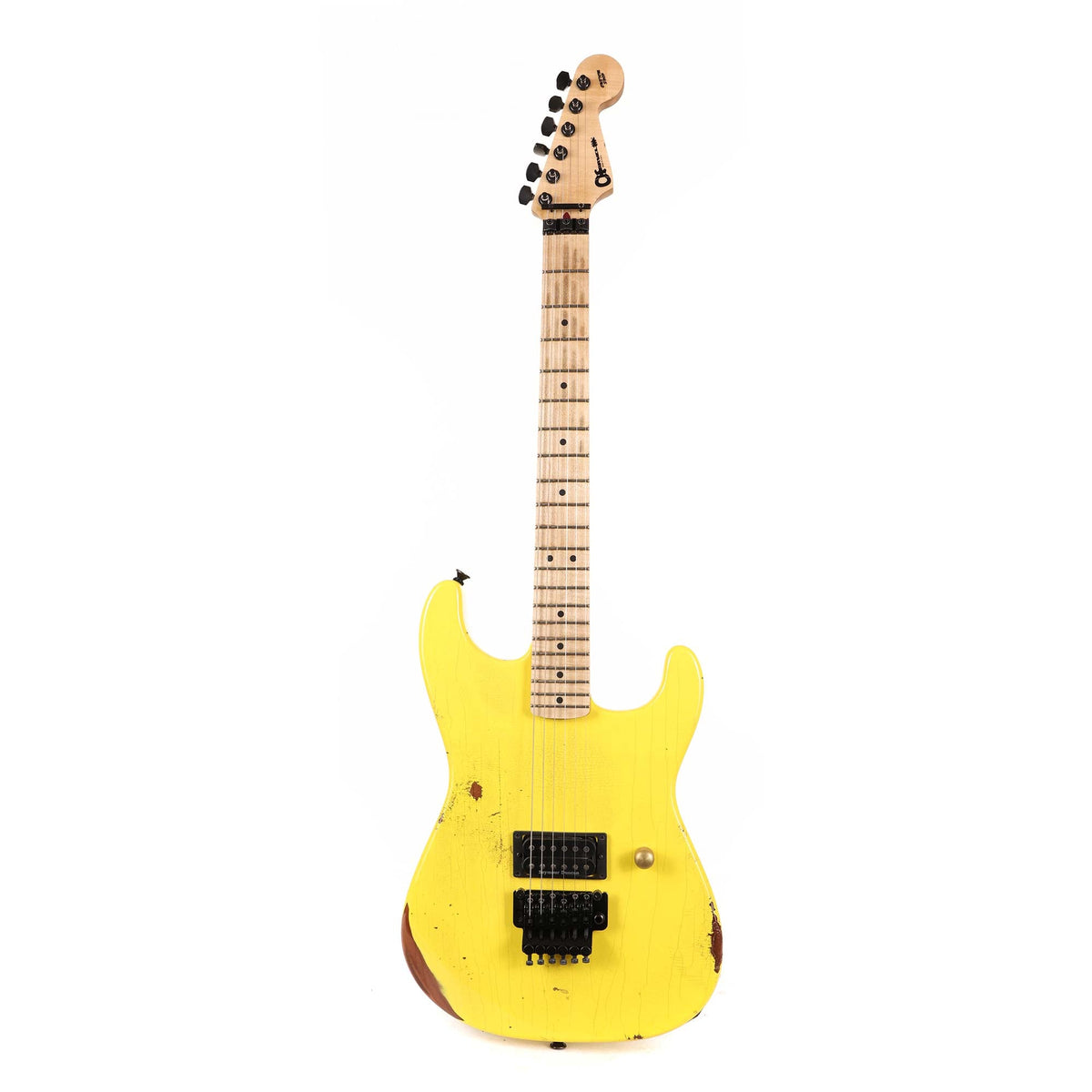 Charvel Custom Shop San Dimas Nitro Aged Music Zoo Exclusive Graffiti Yellow — 2