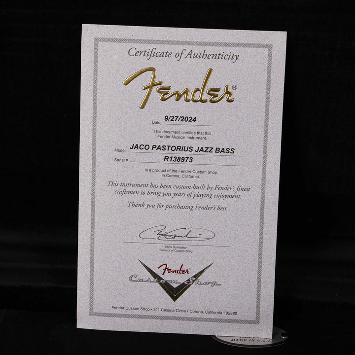 Fender Custom Shop Jaco Pastorius Jazz Bass Relic 3-Tone Sunburst