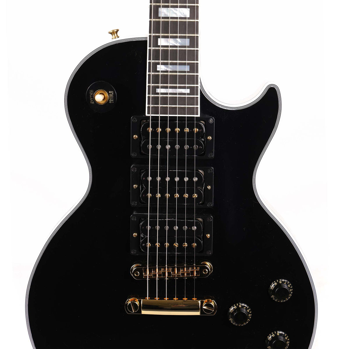 Gibson Custom Shop Les Paul Custom Made 2 Measure Triple Pickup Ebony Gloss — 4